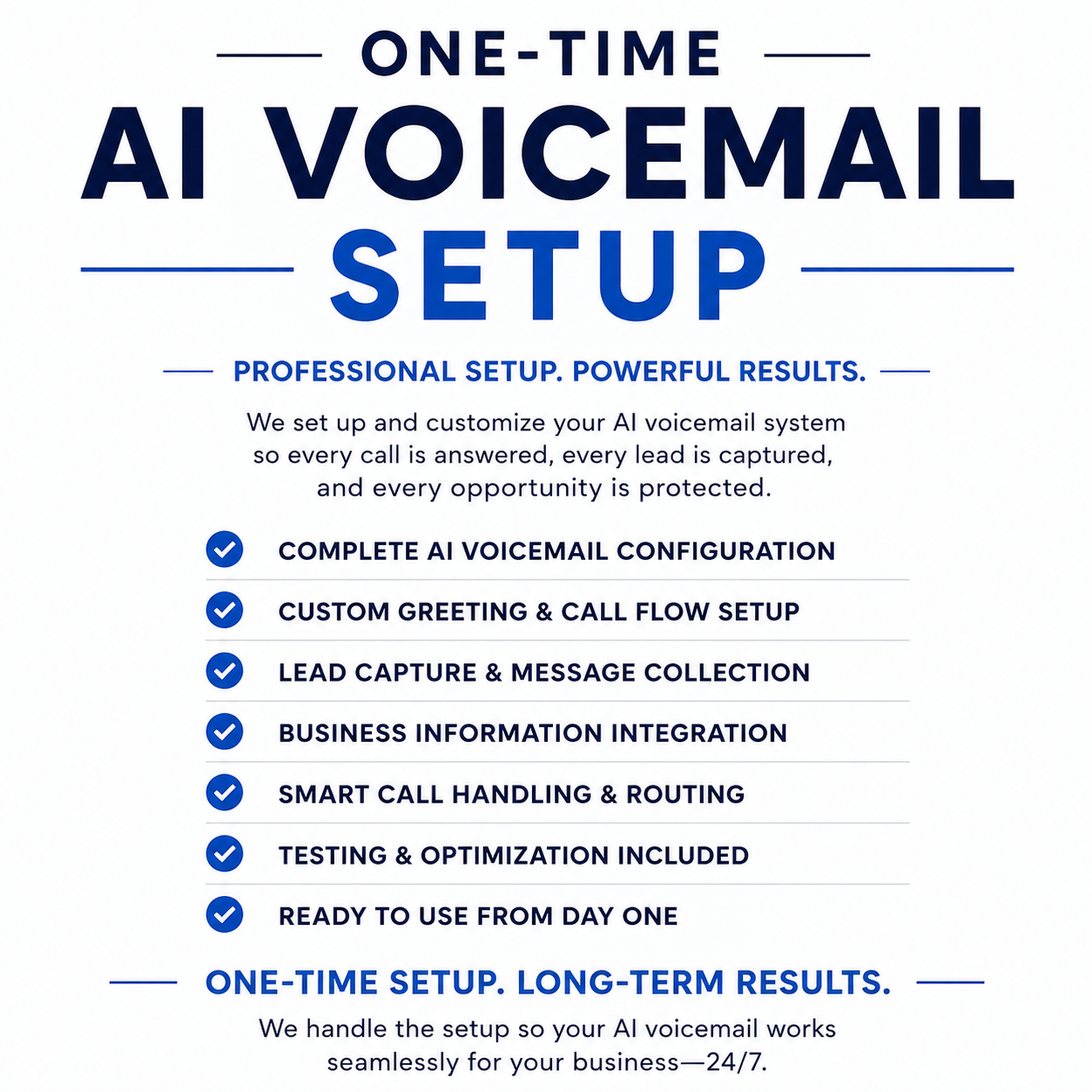 One-Time Setup Fee
